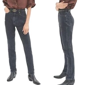 Denim Forum Nina Straight Leg Super High Rise Rigid Organic Cotton Size: 29/30L